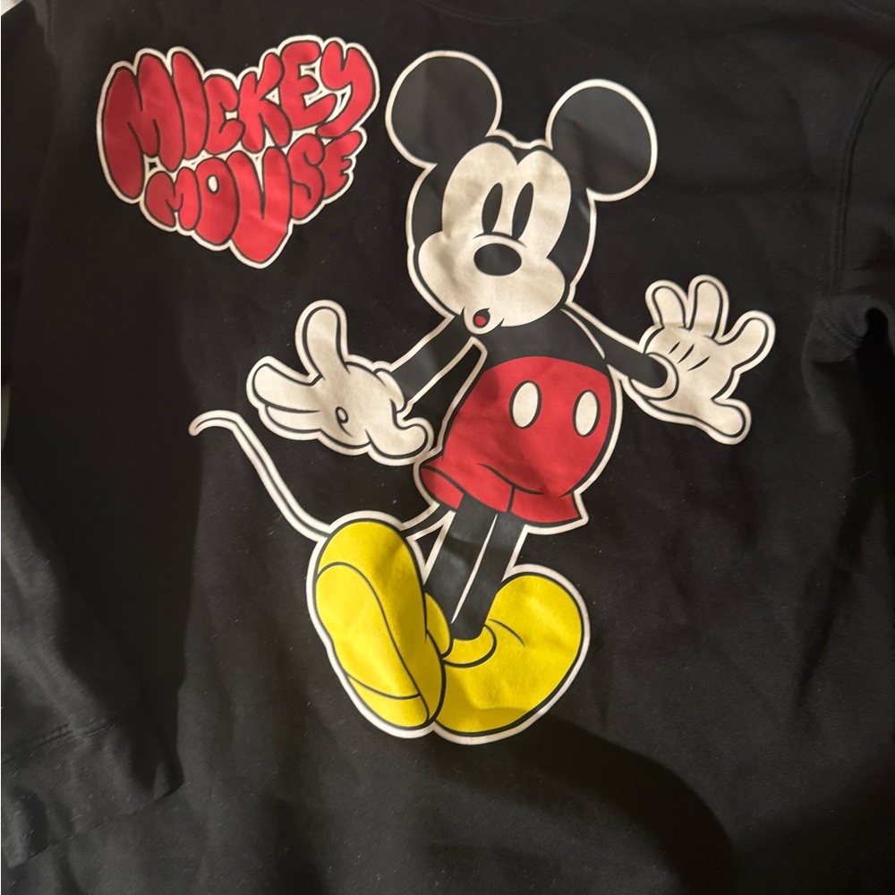Juniors Disney Mickey Mouse Black Sweatshirt